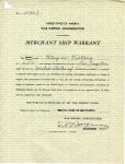 Merchant Ship Warrant, SS Wayne Victory, 1941